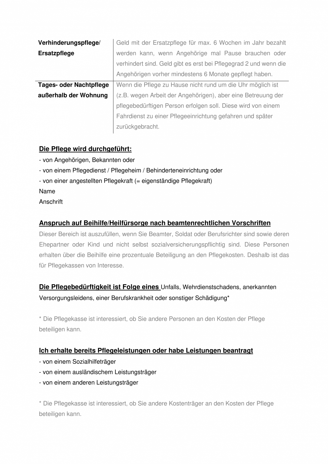 So füllen Sie den Antrag auf Pflegeleistungen aus – Pflegewächter